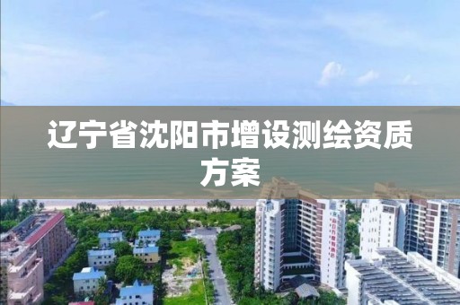 辽宁省沈阳市增设测绘资质方案