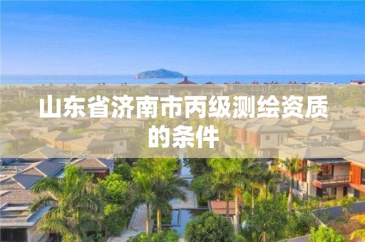 山东省济南市丙级测绘资质的条件