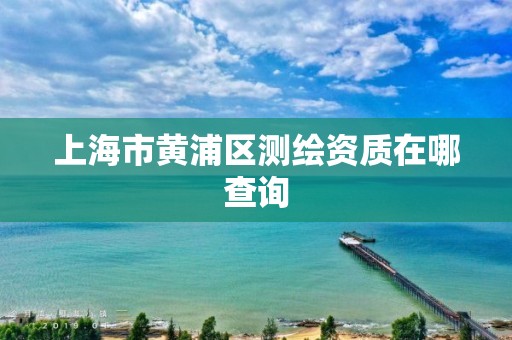 上海市黄浦区测绘资质在哪查询