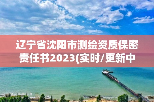 辽宁省沈阳市测绘资质保密责任书2023(实时/更新中)