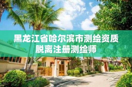 黑龙江省哈尔滨市测绘资质脱离注册测绘师