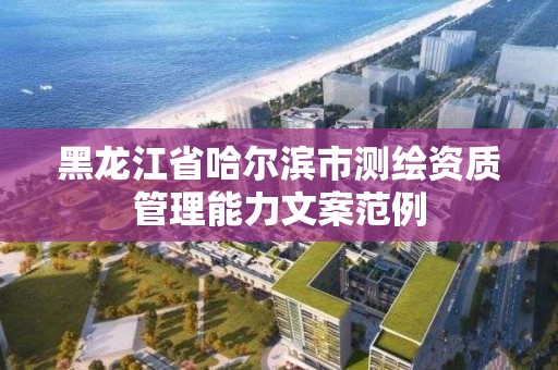 黑龙江省哈尔滨市测绘资质管理能力文案范例