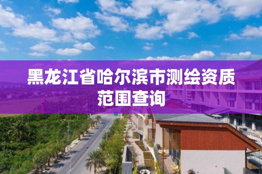 黑龙江省哈尔滨市测绘资质范围查询