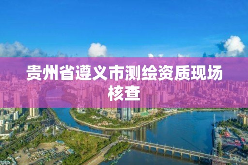 贵州省遵义市测绘资质现场核查