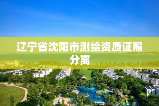 辽宁省沈阳市测绘资质证照分离