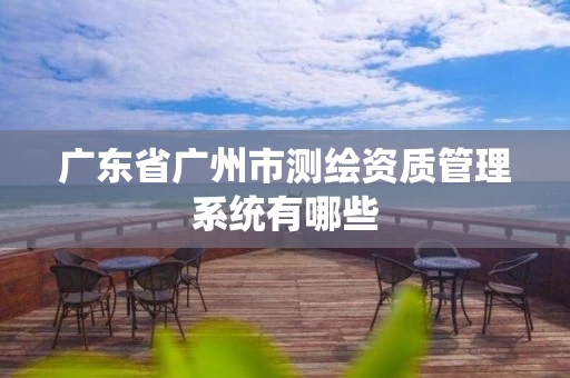 广东省广州市测绘资质管理系统有哪些 广东省广州市测绘资质管理系统有哪些