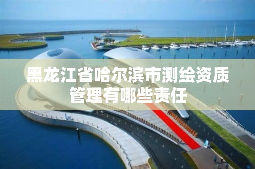 黑龙江省哈尔滨市测绘资质管理有哪些责任