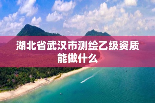 湖北省武汉市测绘乙级资质能做什么