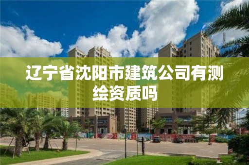 辽宁省沈阳市建筑公司有测绘资质吗