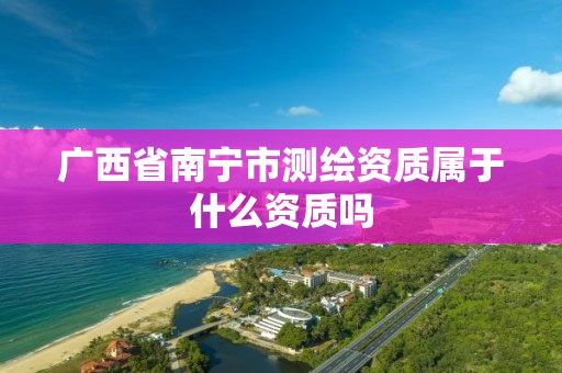 广西省南宁市测绘资质属于什么资质吗