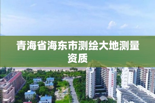 青海省海东市测绘大地测量资质