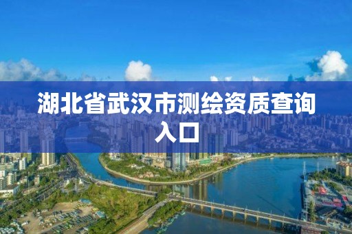 湖北省武汉市测绘资质查询入口