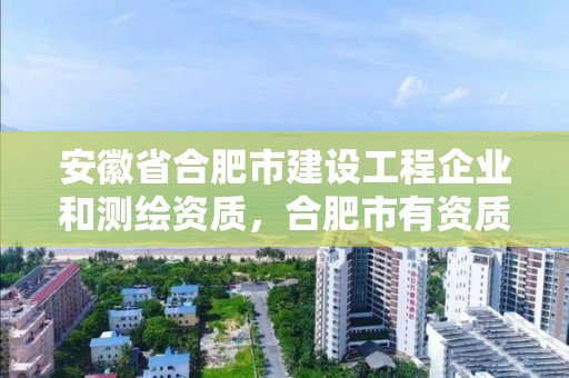 安徽省合肥市建设工程企业和测绘资质，合肥市有资质的测绘公司