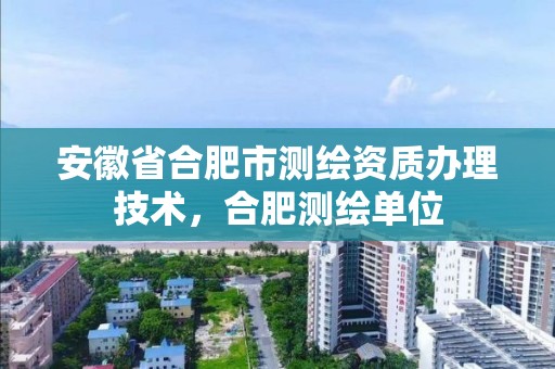 安徽省合肥市测绘资质办理技术，合肥测绘单位