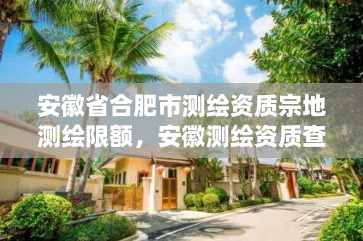 安徽省合肥市测绘资质宗地测绘限额，安徽测绘资质查询系统