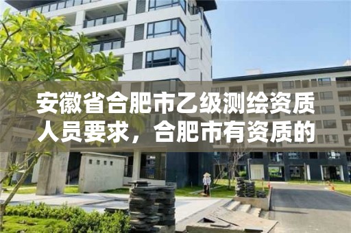 安徽省合肥市乙级测绘资质人员要求，合肥市有资质的测绘公司