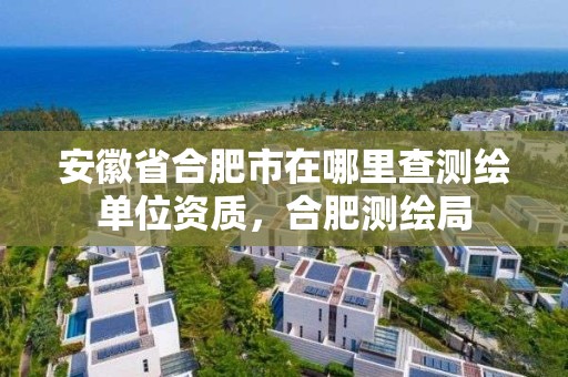 安徽省合肥市在哪里查测绘单位资质，合肥测绘局