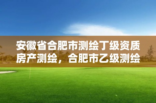 安徽省合肥市测绘丁级资质房产测绘，合肥市乙级测绘公司