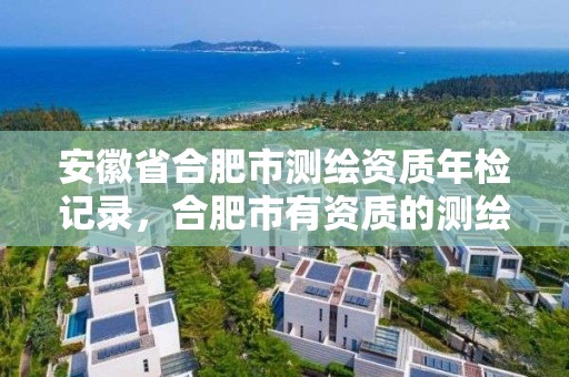 安徽省合肥市测绘资质年检记录，合肥市有资质的测绘公司