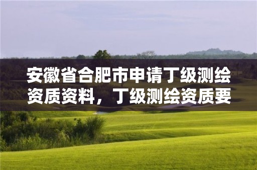 安徽省合肥市申请丁级测绘资质资料，丁级测绘资质要求