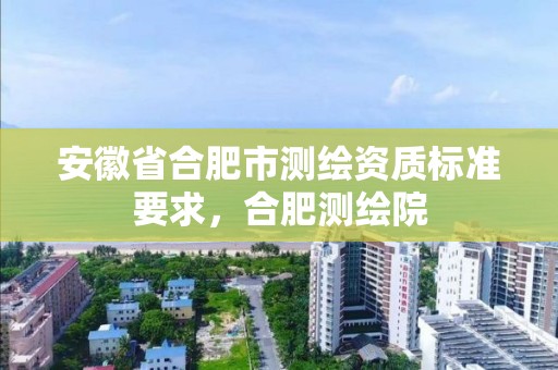 安徽省合肥市测绘资质标准要求，合肥测绘院