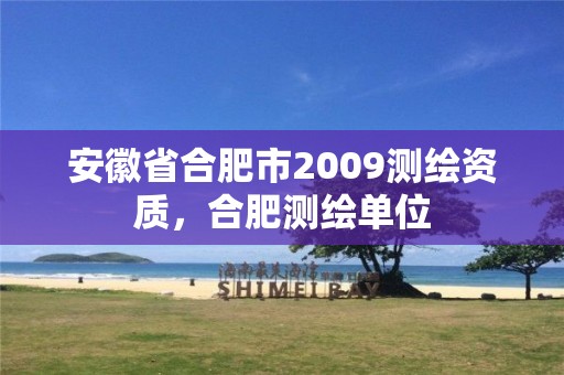 安徽省合肥市2009测绘资质，合肥测绘单位