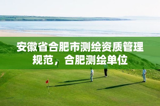 安徽省合肥市测绘资质管理规范，合肥测绘单位