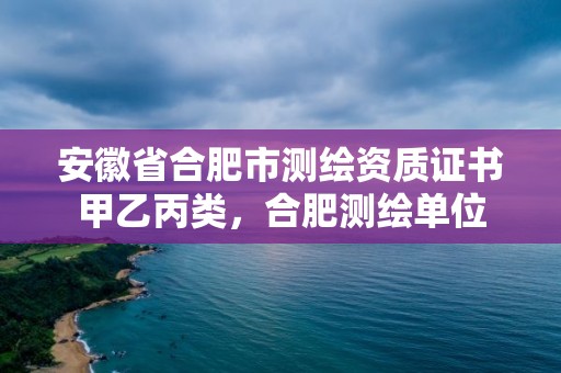 安徽省合肥市测绘资质证书甲乙丙类，合肥测绘单位