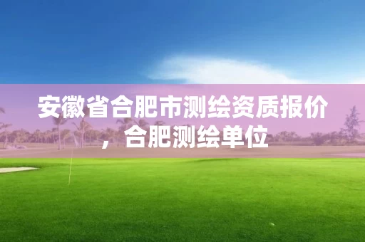 安徽省合肥市测绘资质报价,合肥测绘单位 安徽省合肥市测绘资质报价,合肥测绘单位
