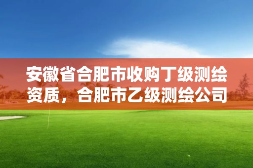 安徽省合肥市收购丁级测绘资质，合肥市乙级测绘公司