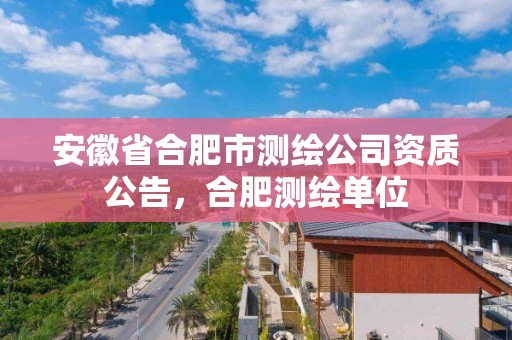 安徽省合肥市测绘公司资质公告，合肥测绘单位