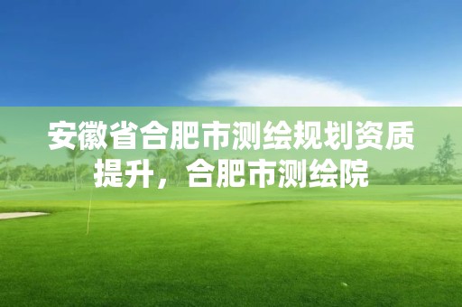 安徽省合肥市测绘规划资质提升，合肥市测绘院