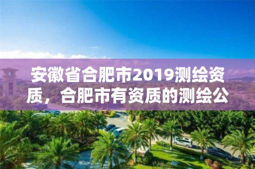 安徽省合肥市2019测绘资质，合肥市有资质的测绘公司