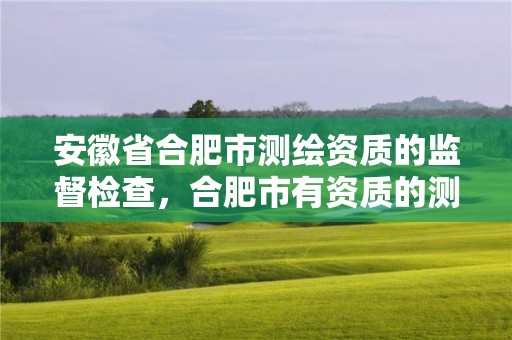 安徽省合肥市测绘资质的监督检查，合肥市有资质的测绘公司