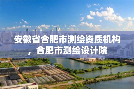 安徽省合肥市测绘资质机构，合肥市测绘设计院