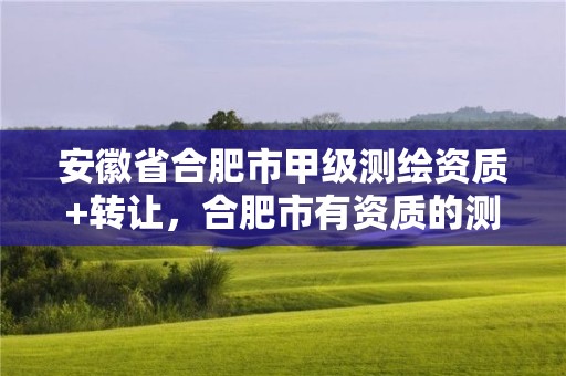 安徽省合肥市甲级测绘资质+转让，合肥市有资质的测绘公司