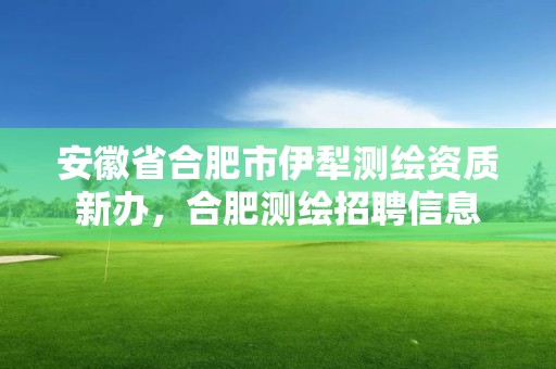 安徽省合肥市伊犁测绘资质新办，合肥测绘招聘信息