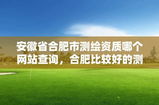 安徽省合肥市测绘资质哪个网站查询，合肥比较好的测绘公司