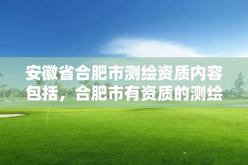 安徽省合肥市测绘资质内容包括，合肥市有资质的测绘公司