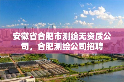 安徽省合肥市测绘无资质公司，合肥测绘公司招聘