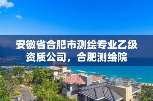 安徽省合肥市测绘专业乙级资质公司，合肥测绘院