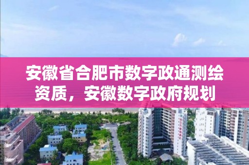 安徽省合肥市数字政通测绘资质，安徽数字政府规划