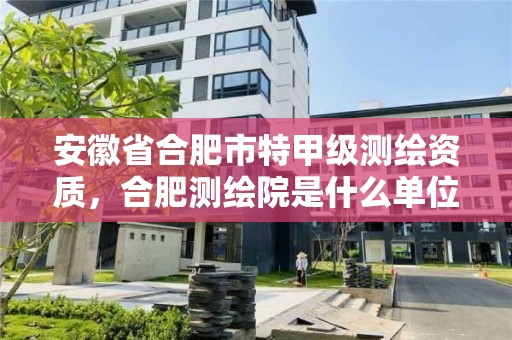 安徽省合肥市特甲级测绘资质，合肥测绘院是什么单位