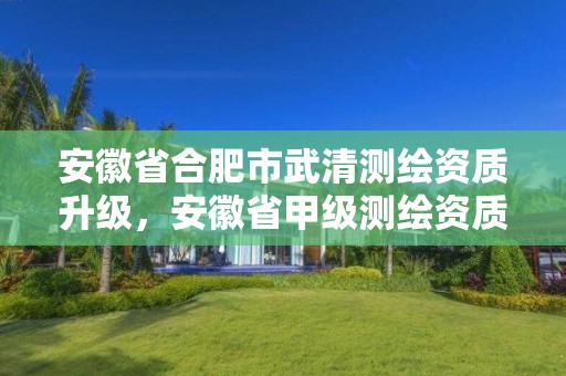 安徽省合肥市武清测绘资质升级，安徽省甲级测绘资质单位