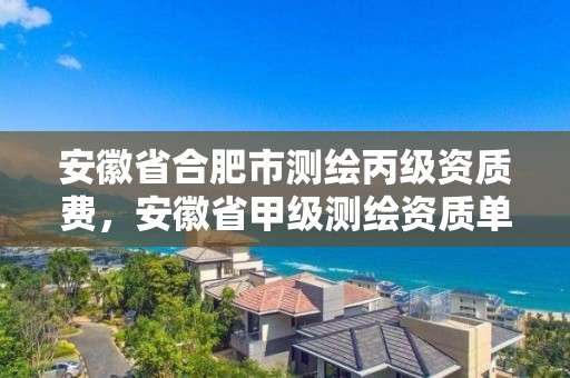 安徽省合肥市测绘丙级资质费，安徽省甲级测绘资质单位