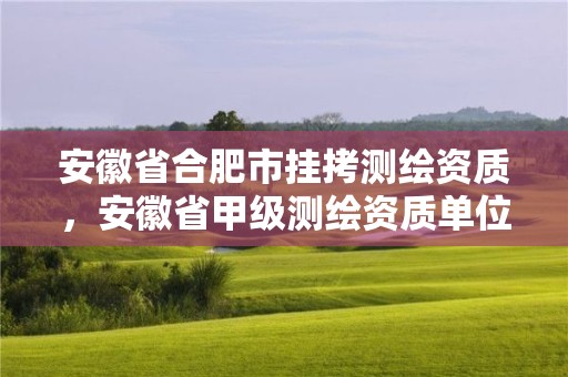 安徽省合肥市挂拷测绘资质，安徽省甲级测绘资质单位