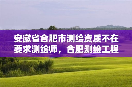 安徽省合肥市测绘资质不在要求测绘师，合肥测绘工程师