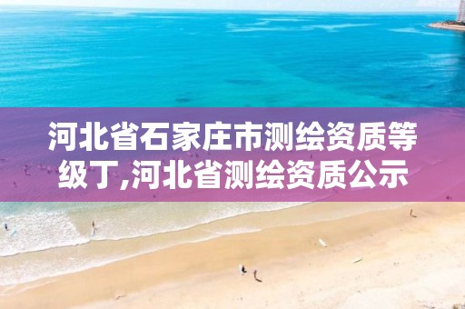 河北省石家庄市测绘资质等级丁,河北省测绘资质公示