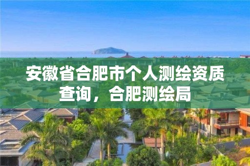 安徽省合肥市个人测绘资质查询，合肥测绘局