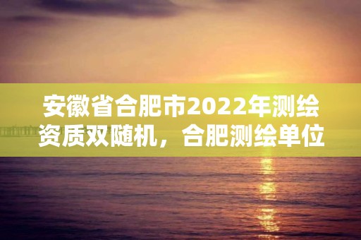 安徽省合肥市2022年测绘资质双随机，合肥测绘单位